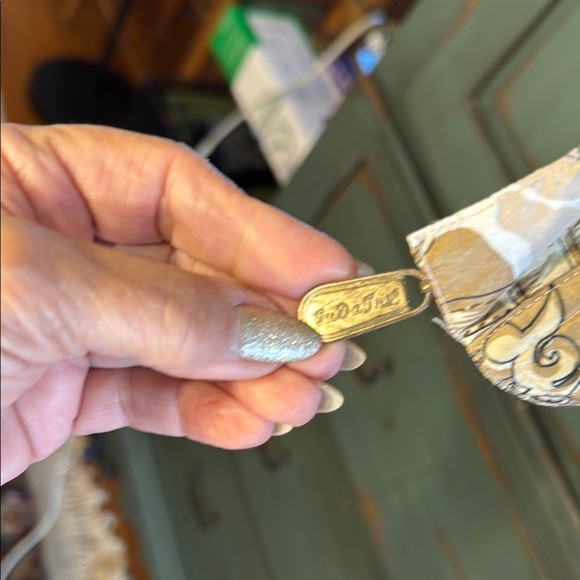 FU DA International Silk Cream and Brown Floral Bomber Jacket Abstract Print - Picture 13 of 14